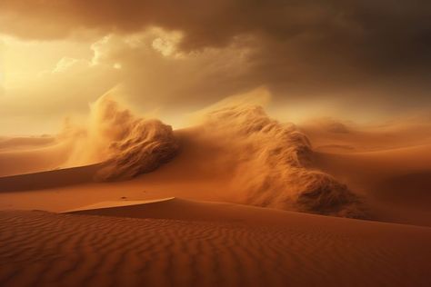 Sand storm desert outdoors nature.  | premium image by rawpixel.com Sandstorm Aesthetic, Sand Storm, Dust Storm, Fear Of Flying, Desert Storm, Desert Rose, Story Time, Cool Pictures, Collage