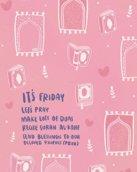 Jumaat Barakah, Friday Quotes Islam, Praying Quotes, Islamic Illustration, Jumuah Mubarak, Abu Hurairah, Surah Al Kahf, Its Friday, Aesthetics Quote