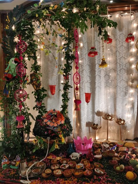 Krishna Decoration Ideas At Home, Janmashtmi Decorations Idea At Home, Kirtan Decoration, Krishna Janmashtami Decoration At Home, Janmastami Decorations At Home, Krishna Janmashtami Decoration Ideas, Janmashtami Ideas, Janmashtami Decoration Ideas Home, Janmashtami 2024