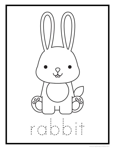 Simply Love Printables Rabbit Coloring Page Free Printable-1983-76072_1 Rabbit Printables Free, Rabbit Colouring Pages, Bunny Coloring Pages Free Printable, Rabbit Coloring Pages, Animal Coloring Sheets, Names Of Animals, Printable Animal Coloring Pages, Rabbit Printable, Rabbit Coloring