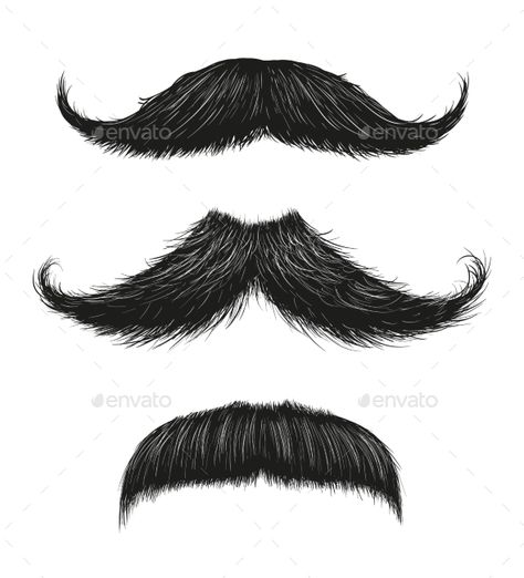 Mustache Drawing, Hairstyle Illustration, Mustache Art, Mustache Tattoo, Cool Mustaches, Facial Hair Styles, Photoshop Hair, Pencil Portrait Drawing, Mustache Styles