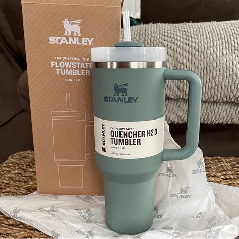 Nwt Stanley Quencher H2.0 Flowstate Tumbler Shale (Soft Matte) 40oz No Longer Available In Stores / Online! Cup Holder Compatible Reusable Straw 3-Position Lid Featuring A Straw Opening, Wide Mouth, And Full-Cover Top Dishwasher Safe Box Included! Trades! Low Ball Offers! Reasonable Offers Welcome! 40 Oz Stanley, Stanley Cup Seafoam, Stanley Cups 40oz, Starbucks Tumbler Personalized, Stanley Tumbler With Handle, Stanley Cup 30 Oz Blue, Stanley Products, Trendy Water Bottles, Stanley Cups