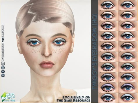 60s Eyeshadow, 1950s Makeup, Twiggy Makeup, 50s Makeup, 1920s Makeup, 60s Makeup, 70s Makeup, 80s Makeup, The Sims 4 Skin