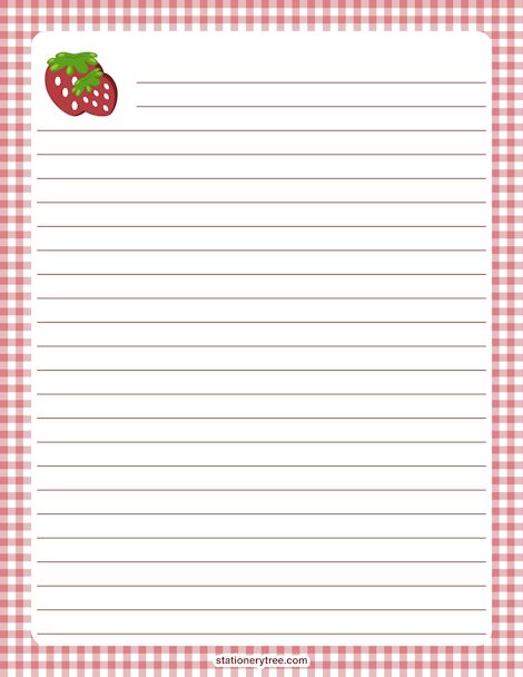 Cute Lined Paper Printable, Cute Stationary Printable, Journal Page Background, Cute Letter Paper, Buku Diy, Letter Printables, Kawaii Paper, Free Writing Paper, Writing Paper Template