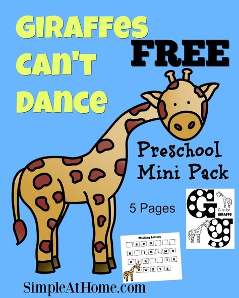 With� Mother Goose Time we get a new book every month. A bug help for #ChildLit365 our big year long literacy project. Mother Goose Time provides a new book each month fitting the monthly theme. The book in introduced somewhere in the first week giving the children plenty of time to explore it before the new...Read More » Dance Worksheets, Giraffes Cant Dance Activities, Giraffe Theme, Giraffes Cant Dance, Dance Crafts, Homeschool Lesson Plans, Homeschool Lesson, Preschool Printable, Math Activities Preschool