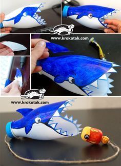 Vacío juego de botellas de plástico Shark Cup, Game Paper, Water Bottle Crafts, Recycled Crafts Kids, Cup Game, Diy Plastic Bottle, Plastic Bottle Crafts, Paper Towel Roll Crafts, Paper Towel Rolls