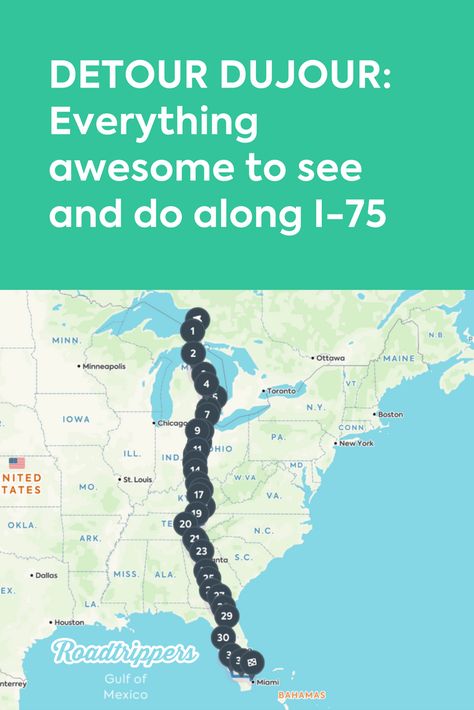 Tennessee Road Trip Map, I75 Road Trip Things To Do, Midwest Road Trip, Rv Trips, Michigan Road Trip, Sault Ste Marie, Road Trip Map, Rv Trip, Road Trip Places