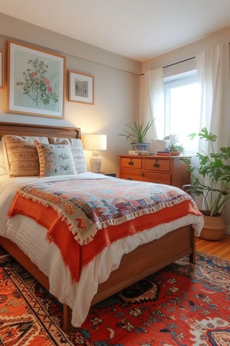 Creating a cozy and functional small bedroom can be a delightful challenge. Here are 25 ideas to transform your compact space into a comfortable haven. Let's explore the possibilities together! You'll love these 25 Small Bedroom Ideas That Maximize Coziness and Function. Eclectic Small Bedroom, Small Eclectic Bedroom, Extremely Small Bedroom Ideas, Bedroom Revamp, Airy Bedroom, Small Bedroom Ideas, Eclectic Bedroom, Boho Eclectic, House Inspo