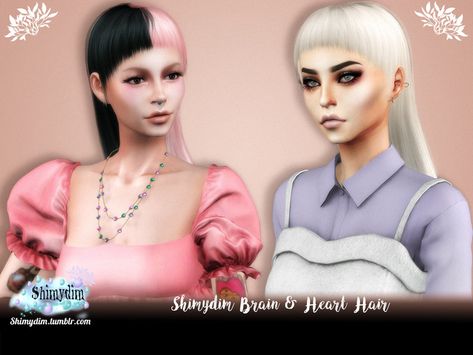 Twisty Hairstyles, Heart Hairstyle, Melanie Martinez Style, Sims 4 Cheats, Mod Hair, Deadpool And Spiderman, The Sims 4 Download, Brain And Heart, Sims Hair