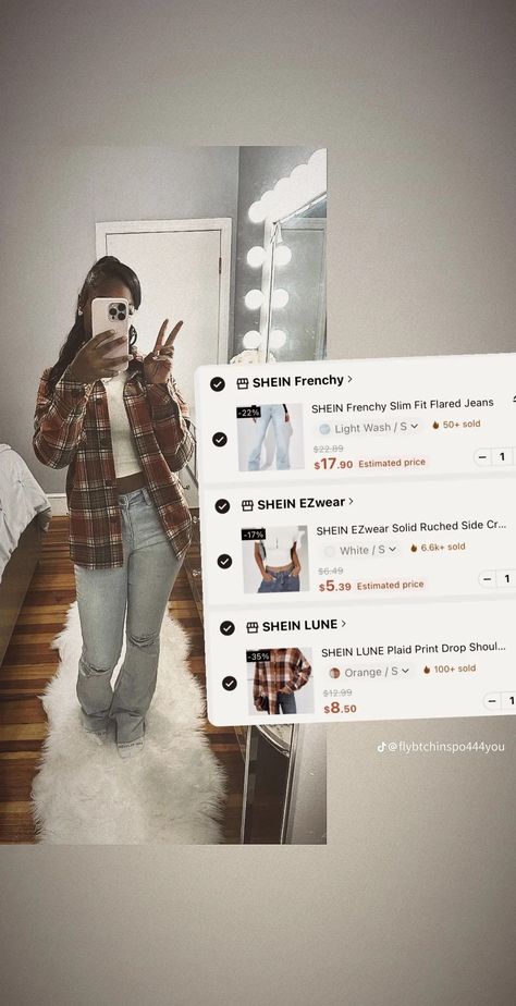 Cute Cheap Shein Outfits, Girly Shein Outfits, Fly Girl Outfits Black Women Shein, Shein Back To School Outfits 8th Grade, Shein Winter Outfits 2024, Cute Outfits On Shein, Clothes Ideas For Teenagers, Cute Outfits Shein, Cute Shein Outfits Black Women