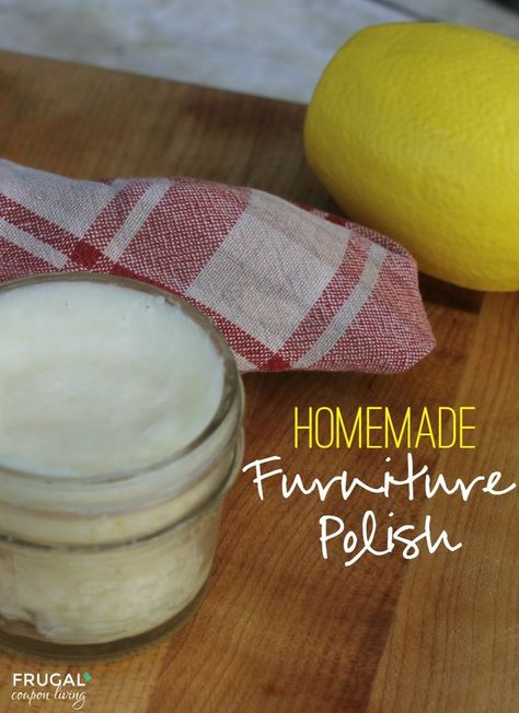 Homemade Furniture Polish - Clean Ingredients In Your Home.  This DIY Furniture Polish using ingredients found in your home. Details on Frugal Coupon Living. Homemade Furniture Polish, Diy Furniture Polish, Diy Household Cleaners, House Cleaners, Homemade Furniture, Homemade Essential Oil, Homemade Cleaners, Diy Essentials, Homemade Cleaning