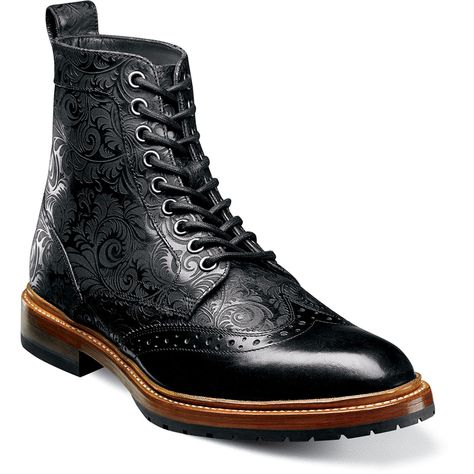 Clearance Shoes | Black Wingtip Boot | Stacy Adams M2 Christian Louboutin Shoes Mens, Louboutin Shoes Mens, Mens Wingtip Shoes, Stacy Adams Shoes, Boots Outfit Men, Wingtip Boots, Mens Dress Boots, Mens Boots Casual, Dressy Shoes