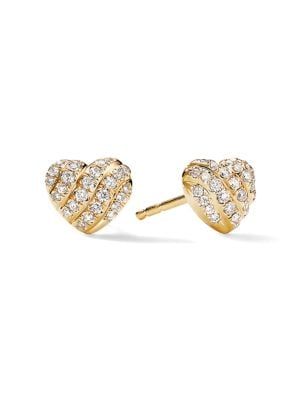 Jewellery Trends, Heart Stud Earrings, Heart Studs, Heart Earrings Studs, David Yurman, Diamond Earrings Studs, Diamond Studs, Silver Jewellery, Fall 2024