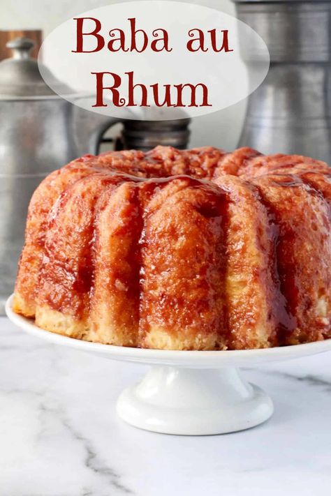 Rum Baba Cake, Baba Au Rhum Recipe, Rum Baba Recipe, Italian Rum Cake Recipe, Baba Rum, Rum Desserts, Italian Rum Cake, Rum Baba, Baba Recipe