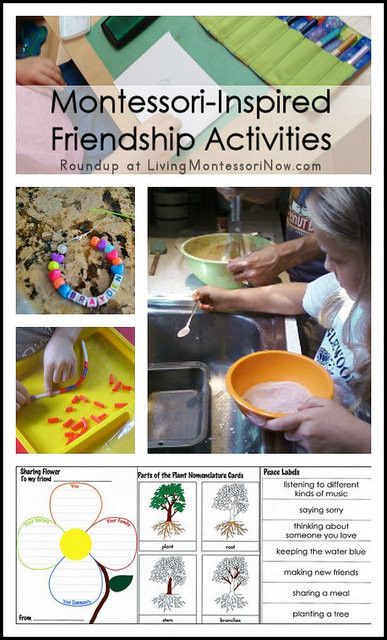 Roundup of Montessori-inspired friendship ideas and activities ... including ideas parents can use to help foster kids' friendships Curriculum Themes, Preschool Friendship, Friendship Ideas, Friendship Lessons, Friendship Theme, Educational Theories, Friendship Skills, Friendship Activities, Building Character