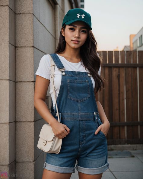 I love how cute these dungaree shorts look and they have soooooo many pockets 😍❤ Tags: #dungarees #dungareeshorts #denim #tshirt #cap #baseballcap #underarmour #underarmourwomen #fashion #fashionista #fashionable #fashionmodel #model #fashionphotography Denim Dungree, Dungaree Shorts, Dungarees Shorts, Clothes Ideas, Under Armour Women, Dungarees, Overall Shorts, All About Fashion, Fashion Models