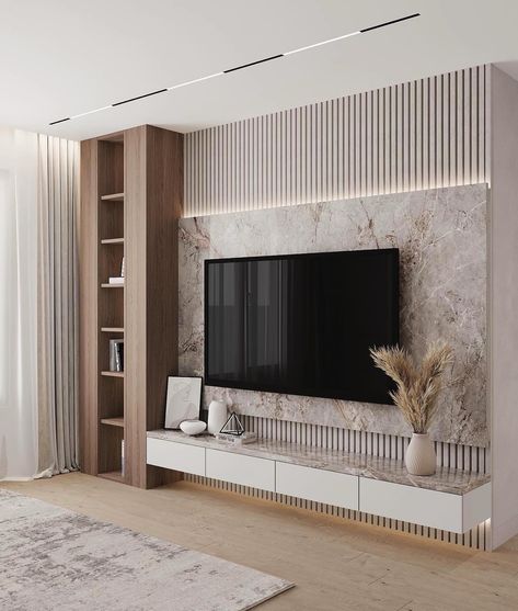 Stone Tv Unit Design Modern, Tv Wall Design Cabinet, Tv Unite In Living Room, Tv Living Room Aesthetic, Tv Wall Design For Living Room, Lounge Cabinet Ideas, Latest Tv Unit Designs For Hall Wall, Tv Wall Units Living Room, Tv Wall Design Room