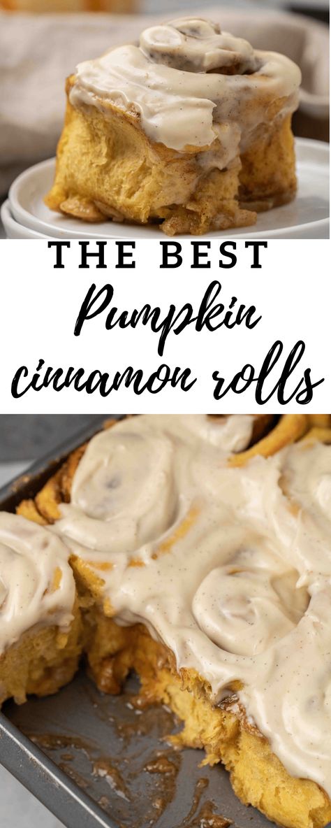 The Best Fluffy and Soft Pumpkin Cinnamon Rolls - Lifestyle of a Foodie Best Homemade Cinnamon Rolls, Cinnamon Roll Frosting, Lifestyle Of A Foodie, Pumpkin Cinnamon Rolls, Pumpkin Recipes Dessert, Cinnamon Rolls Homemade, Cinnamon Rolls Recipe, Best Pumpkin, Homemade Pumpkin