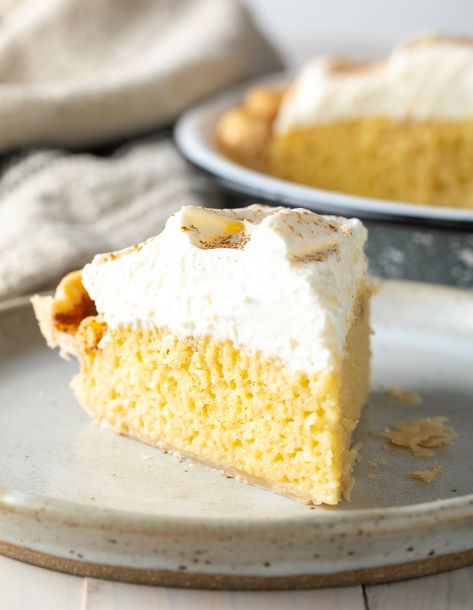 Tres Leches Pie Recipe (Cake in a Pie!) #ASpicyPerspective #cake #pie #thanksgiving #creampie Creamy Pie, Pie Thanksgiving, A Spicy Perspective, Cake Wraps, Refrigerated Pie Crust, Recipe Cake, Holiday Pies, Cake Pie, Tres Leches Cake