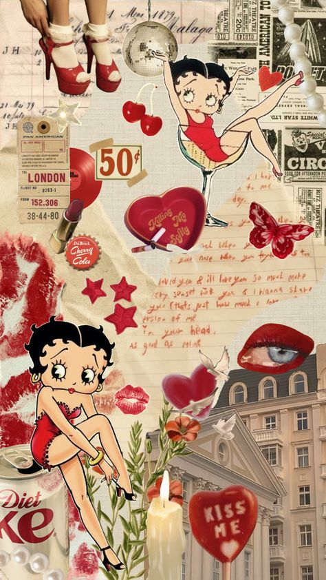 Betty Bop Aesthetic Wallpaper, Betty Boop Phone Wallpaper, Betty Boop Collage, Betty Boop Wallpapers Aesthetic, Betty Boop Lockscreen, Betty Boop Background, Betty Boop Wallpapers Vintage, Betty Boop Aesthetic Wallpaper, Betty Boop Wallpapers Iphone