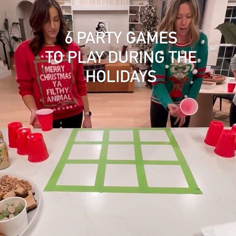 Tic Tac Toe Relay Race- We laughed until it hurt and we may be bruised, but it was absolutely worth it. Such a fun game! The Rules: Must… | Instagram Party Games To Play, Relay Races, Tic Tac Toe Game, Holiday Games, Christmas Party Games, Next Holiday, Tic Tac Toe, Christmas Games, The Rules