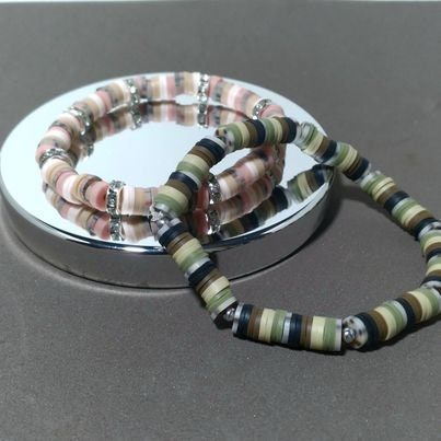 Camo Clay Bead Bracelet, Western Clay Bead Bracelet, Camo Bracelet, Bead Business, Clay Bracelets, Crystal Bead Jewelry, Clay Bead Bracelet, Bracelet Inspo, Bracelets Design