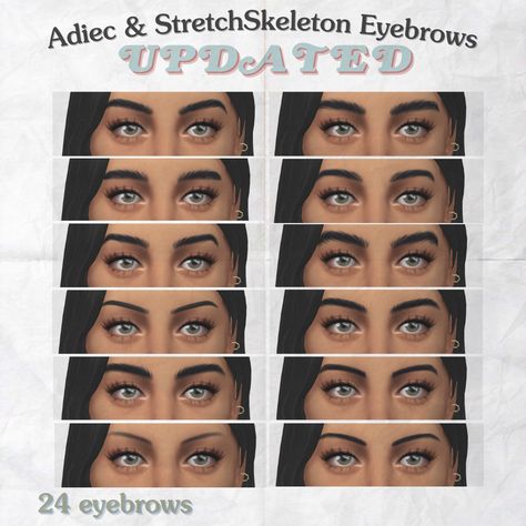 today i have for you all of adiec and stretchskeleton's eyebrows updated with the new swatches! it was driving me crazy to have them mismatched. i know these are really popular maxis eyebrows + these... Maxis Eyebrows, Ts4 Cc Eyebrows, Sims Eyebrows, Cc Eyebrows, Im A Loser, Crazy Eyebrows, Ts4 Hair, Driving Me Crazy, Cc Shoes