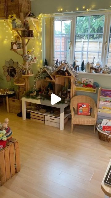 Hayley Dyke on Instagram: "As promised @clairewilsonchildminder and @lottie_makes ‘A look inside my playroom’ 💕  My playroom is the continuous provision full of loose parts and natural treasures. This is changed seasonally. Most resources are at child level and are accessible. They can use them how they wish in their play, transporting them around the house, having access to a dining room and large conservatory.   I have storage up high so it doesn’t take away space for the children. I’ve added fairy lights where possible to add a more cosy feel.   I’m looking to complete it with a nice rug of some sort but haven’t decided what I want yet ☺️  * * * * #playroomgoals #earlyyears childless play #hyggeintheearlyyears #playroomtour #continuousprovision #thisfamilyden #defendthewonder #allabout Playroom Conservatory, Conservatory Playroom, Large Conservatory, Continuous Provision, Loose Parts, Inside Me, What I Want, Fairy Lights, The House