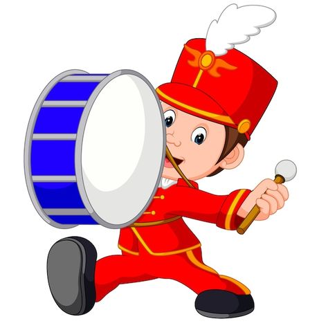 Drums Cartoon, Marching Drum, Pink Glitter Background, Drum Band, Trumpet Players, Drum Major, Royal Guard, Cartoon Man, Airbrush Art