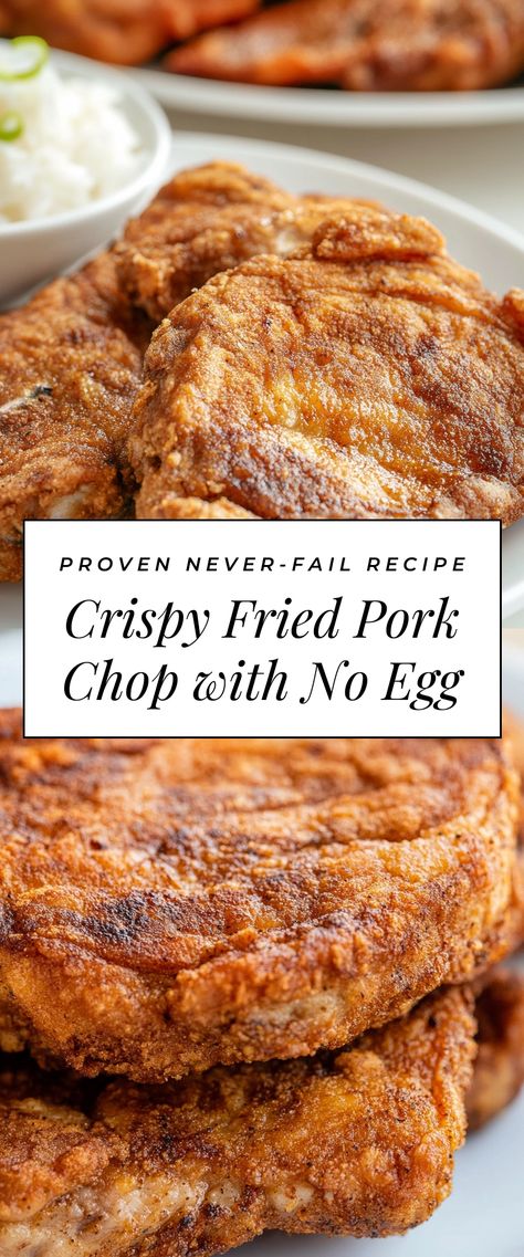 Image for Crispy Fried Pork Chop with No Egg Best Fried Pork Chops Recipes, How To Fry Pork Chops, Fried Pork Chops Easy, Fast Fry Pork Chop Recipes, Fried Pork Chops Skillet, Pan Fry Pork Chops, Best Fried Pork Chops, Lemon Pepper Pork Chops, Breakfast Pork Chops