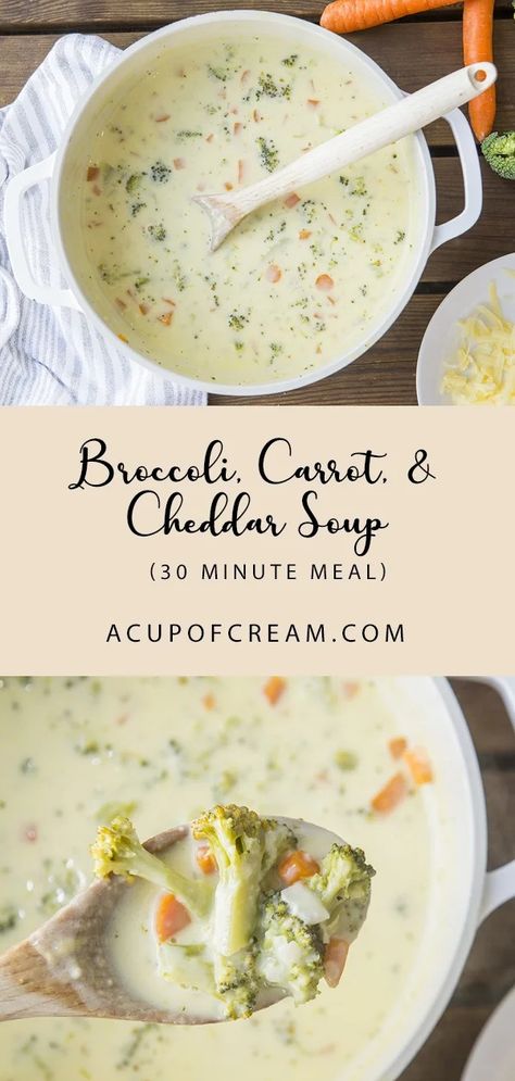 Cream Of Brussel Sprout Soup, Cream Broccoli Soup Recipe, Broccoli Soup Recipes Healthy, Cream Broccoli Soup, Broccoli Carrot Soup, Broccoli Soup Recipes Easy, Broccoli And Carrot Soup, Brussel Sprout Soup, Broccoli Cream Soup