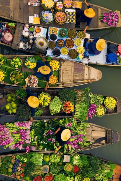 . Floating Market Thailand, Floating Market, Vietnam Voyage, Ao Nang, Koh Samui, Krabi, Pattaya, Vietnam Travel, Ho Chi Minh City