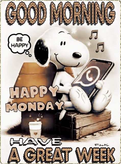 Good Morning Snoopy Monday, Snoopy Happy Monday, Snoopy First Day Of Spring, Happy Monday Images Funny, Happy Monday Gif, Monday Morning Greetings, Happy Monday Images, Happy Monday Memes Funny, Snoopy Memes Funny