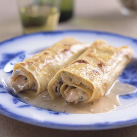 Seafood Cannelloni Recipe, Seafood Cannelloni, Cannelloni Recipe, Curly Edges, Cannelloni Recipes, Just Cooking, Seafood Dishes, Fish And Seafood, Seafood Recipes