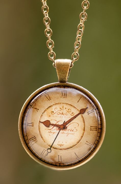 Old Clock Pendant, Antique Clock Necklace, Vintage Pendant, Photo Pendant, Retro Necklace, Picture Pendant, Image Pendant, Brown Pendant Old Clocks Vintage, Clock Pendant, Clock Necklace, Old Necklace, Clock Antique, Old Clock, Old Watch, Stop Watch, Retro Necklace