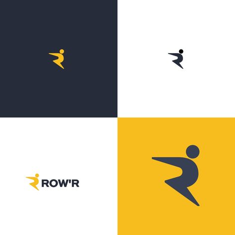 Iconic Fitness logo | 99designs Healthy Lifestyle Logo, Workout Logo Design, Movement Logo Design, Gym Logo Design, Gym Tracker, Fitness Branding, Rowing Workout, The Letter R, Lighting Bolt