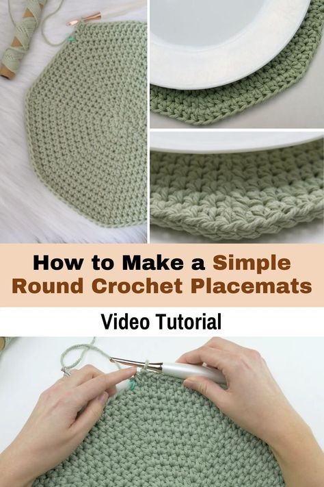 Crocheting With Macrame Cord, Free Crochet Placemat Patterns Simple, Round Macrame Placemat Diy, Placemats Patterns Crochet, Crochet With Macrame Cord, Crochet Round Placemats Free Pattern, Crochet Placemats Free Pattern Rectangle, Macrame Placemat Diy, Crochet Place Mats Free Pattern