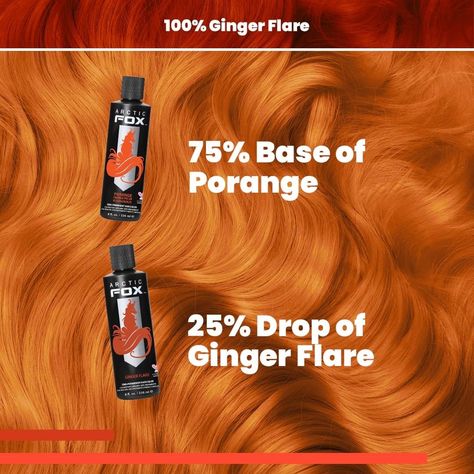 Artic Fox Ginger Flare, Arctic Fox Ginger Flare, Ritual And Wrath Arctic Fox Hair Dye, Arctic Fox Hair Dye Ritual, Arctic Fox Copper Formula, Arctic Fox Hair Dye Copper, Arctic Fox Hair Dye Orange, Boxed Hair Color, Orange Hair Dye