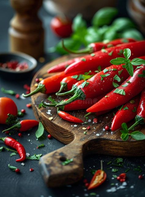 Red hot chili peppers and fresh herbs on dark background royalty free stock photography Chili Photography, Vector Poster, Hottest Chili Pepper, Red Hot Chili Peppers, Red Chili, Chili Peppers, Hot Chili, Stock Photography Free, Chili Pepper