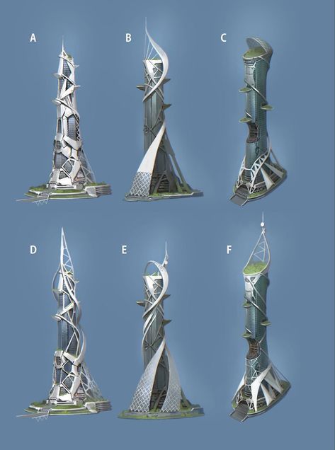 Sci Fi Architecture, Futuristic Building, Future Buildings, Skyscraper Architecture, Architecture Building Design, Architecture Drawing Art, Fantasy City, Futuristic Art, Futuristic City