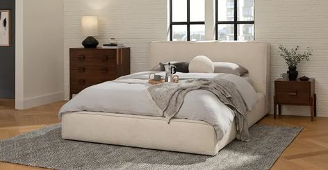 Contemporary, Mid Century & Modern Beds + Bedframes | Article Upholstered King Bed With Storage, Bedroom Inspirations Beds & Frames, Upholstered Beds With Storage, Soft Frame Bed, Queen Bed With Drawers, Article Bed, Modern King Bed Frame, Soft Bed Frame, Storage King Bed