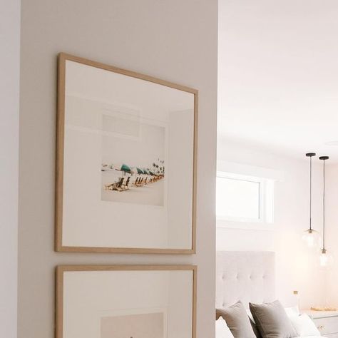 Tara Gavin on Instagram: "Dreamy space and a perfectly stacked art duo when entering the bedroom! ⚒️ @calibrex_group Architecture @stampandhammer Styling and decor @circleandsquaredesign 📸 @christinastirpephotography Prints @minted Art curation and framing 🙋🏻‍♀️ #minted #mintedart #modelhome #thornburyontario" Art Curation, Dreamy Space, Minted Art, Bedroom Redo, The Bedroom, Model Homes, Framed Art, House Interior, Mint