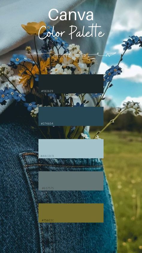 Jeans Color Palette, Clothes Color Palette, Blue Jeans Aesthetic, Canva Color Palette Codes, Color Palette Canva, Instagram Color Palette, Canva Color Palette, Color Scheme Ideas, Being Jealous