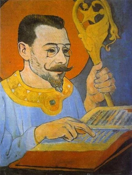 Artwork by Paul Sérusier, Portrait of Paul Ranson Dressed as a Prophet/Portrait de Paul Ranson en tenue nabique, Made of Oil on canvas Maurice Utrillo, Maurice Denis, People Reading, Edouard Vuillard, Pierre Bonnard, Georges Seurat, Paul Gauguin, Post Impressionism, Post Impressionists