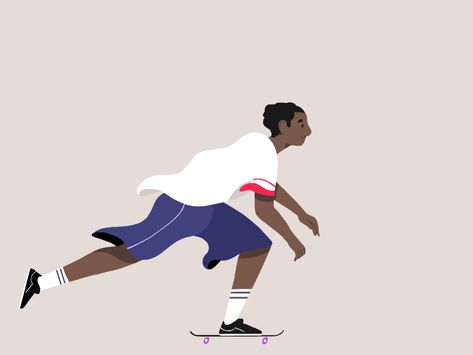 Push Animation Reference, Walk Cycle Gif, Skating Animation, Skateboard Animation, Animation Skateboard, Skateboard Gif, Parkour Gif Animation, Walking Animation, Artist Tutorials