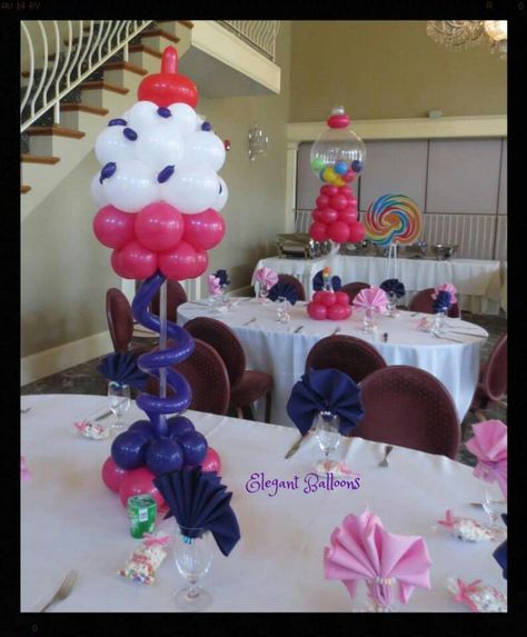 Candy Crush Party, Balloon Topiary, Centerpieces Ideas, Event Decorating, Balloon Arches, Candyland Birthday, Candyland Party, Candy Theme, Candy Land Theme