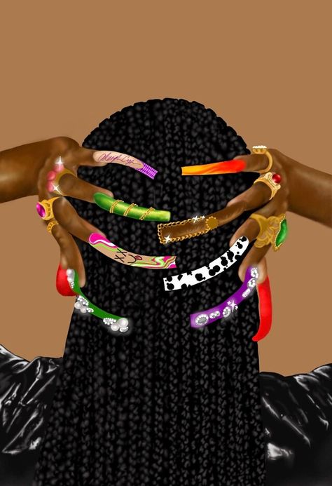 AleighaCymone - Etsy Black Art Pictures Beautiful, Afro Centric Art, Black Art Aesthetic, Black Art Wallpaper, Black Culture Aesthetic, Braid Art, Black Culture Art, 90s Black Culture Aesthetic, Black Digital Art