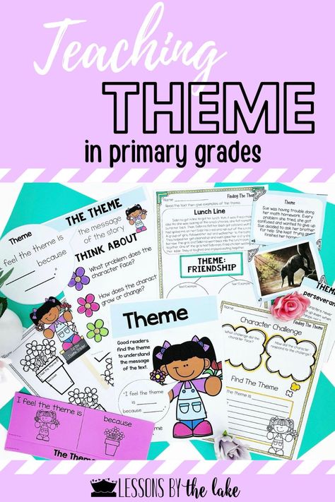 Teaching Theme 2nd Grade, Teaching Theme 3rd, Theme 2nd Grade, Theme Reading Activities, First Grade Themes, Teaching Theme, Fun Reading Activities, Grade 1 Reading, 2nd Grade Activities