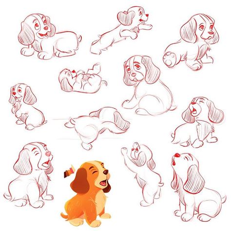 Bobbo op Instagram: "Drawing dogs is honestly the BEST thing e-v-e-r. 🐕 This is my study of Lady as a puppy from "Lady and the tramp" movie. How is this…" Drawing Dogs, Drawing Cartoon Faces, Instagram Drawing, Disney Art Drawings, 강아지 그림, Disney Dogs, Disney Artwork, Disney Concept Art, Disney Sketches