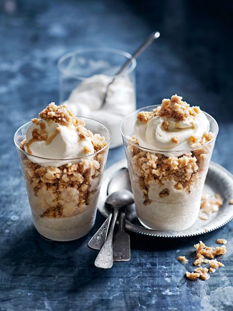 iced coffee granita with whipped vanilla cream Tiramisu Coffee Recipe, Coffee Granita, Skillet Desserts, Donna Hay Recipes, Frappe Recipe, Summer Coffee, Eton Mess, Donna Hay, Frozen Yoghurt